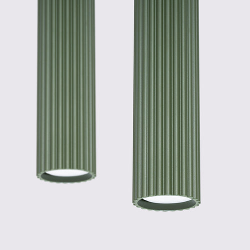 Sollux Lighting Hanglamp KARBON 2 olijfgroen - 30x6,5x90cm