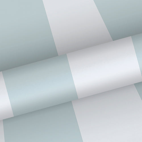 Sanders & Sanders behang strepen lichtblauw en wit - 53 cm x 10.05 m - 640658