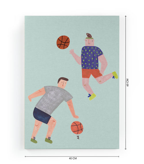 Canvas 60x40 Afdruk Basketbal - vtwonen shop