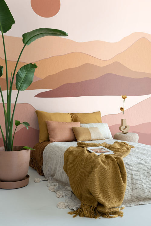ESTAhome fotobehang woestijn landschap terracotta roze en terracotta bruin - 250 x 279 cm - 159477