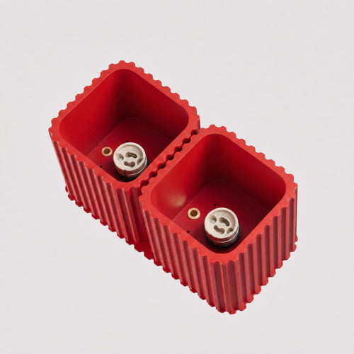 Sollux Lighting Plafondlamp RIFF 2 rood GU10 - 20,5x10x12cm