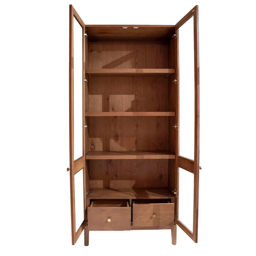 DÉJA Living Vitrinekast Navia - Bruin Eiken - 85x40x200cm