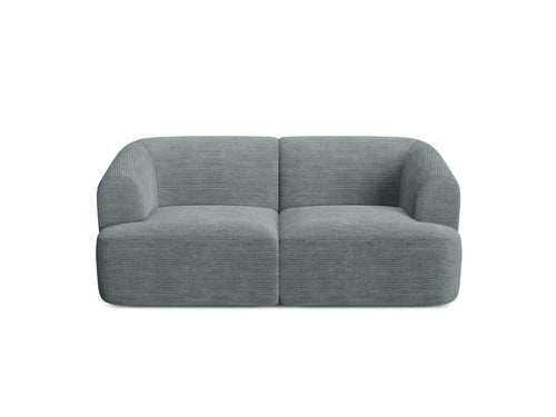 Cosmopolitan Design Modulaire bank Campi 2-zits, ribfluwelen donkergrijs - 90x180x70cm