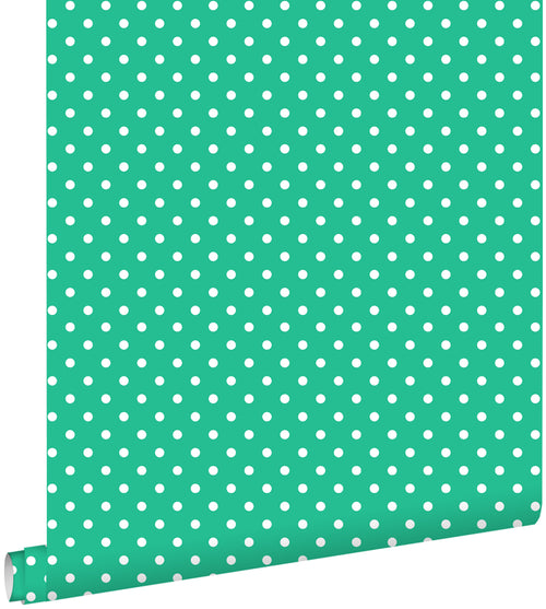 ESTAhome behang stippen groen - 53 cm x 10,05 m - 138104 - vtwonen shop