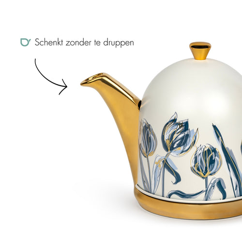 Bredemeijer - Theepot jubileum Cosy Manto 1,0L goud/tulp - Limited Edition