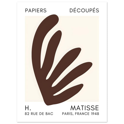 Artfulprints  Matisse – Aquatic impression brown   poster 30x40 cm - vtwonen shop