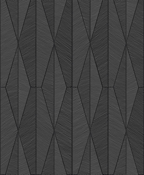 Masureel behang geometrische vormen zwart - 53 cm x 10.05 m - 631072