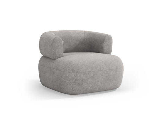Micadoni Fauteuil Jenny boucle, lichtgrijs - 88x90x73cm