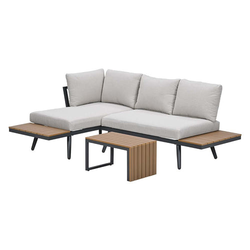 Garden Impressions loungeset Tibo 3-delig - donker grijs