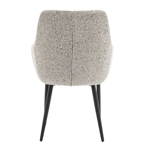 DÉJA Living Eetkamerstoel Noé - Beige/Zwart - Zithoogte 47cm - Set van 2 - vtwonen shop