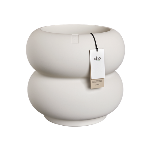 elho amber roll low 43 linnen wit | Bloempot |Premium statementdesign