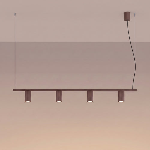 Sollux Lighting Kroonluchter RAYO 4 bruin - 122x6x208cm