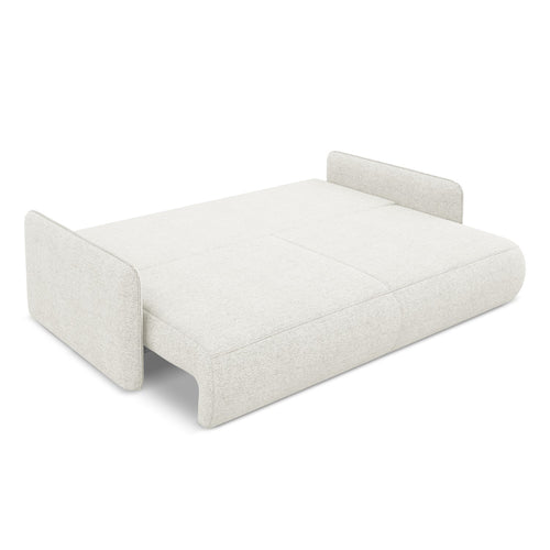 LaMiaSofa 3-zits slaapbank Palermo - chenille stof - wit - 216x105x86