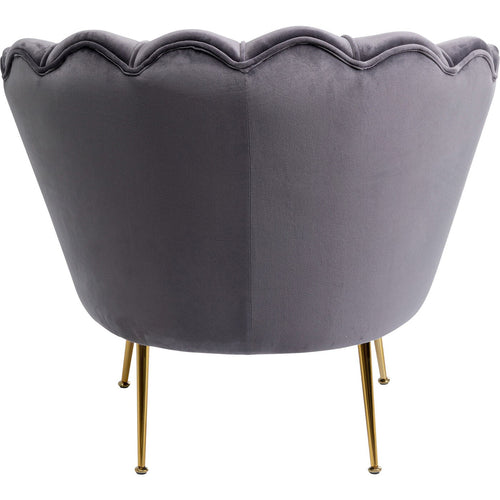 Kare Design Fauteuil Water Lily fluweel grijs - vtwonen shop