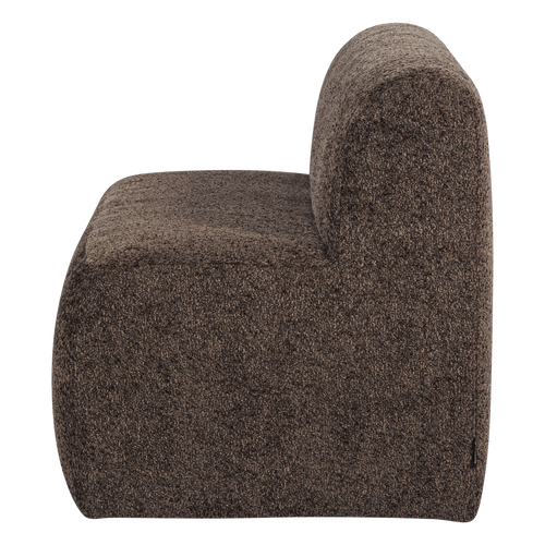 WOOOD eetbank 164 cm rugleuning Mojo Base - Wollig - Bruin - 83x164x76