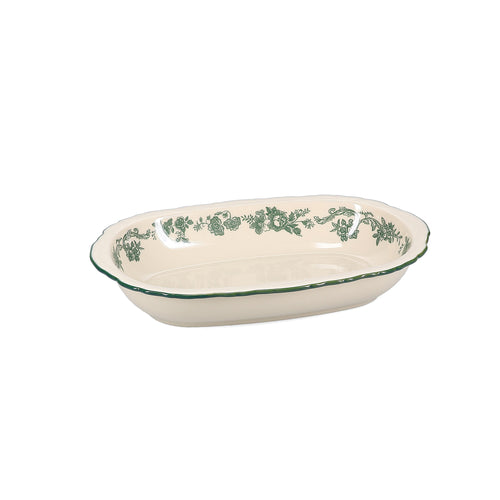 S|P Collection - Serveerschaal 31,5x21xH5,5cm ovaal green Cyril