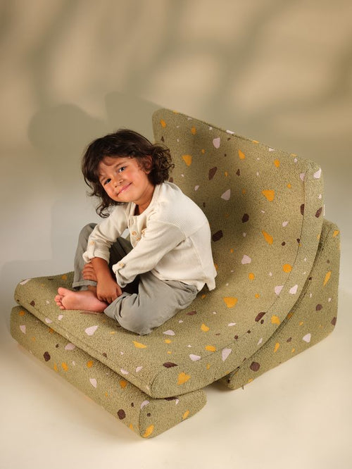 Wigiwama Terrazzo Moon Chair - Groen - vtwonen shop