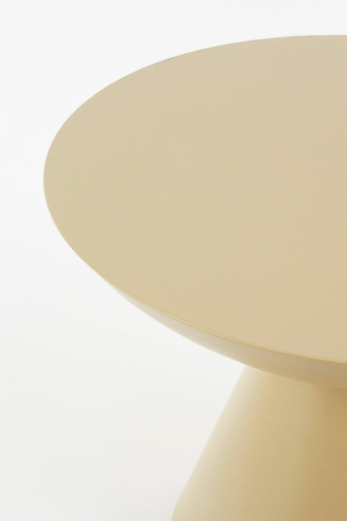 Mica Decorations Celise Bijzettafel - H44 x Ø59 cm - Metaal - Beige - vtwonen shop