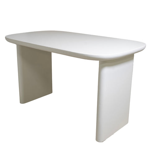 Giga Meubel Countertafel Maya - Deens Ovaal - Wit - 160 x 90 x 90 cm