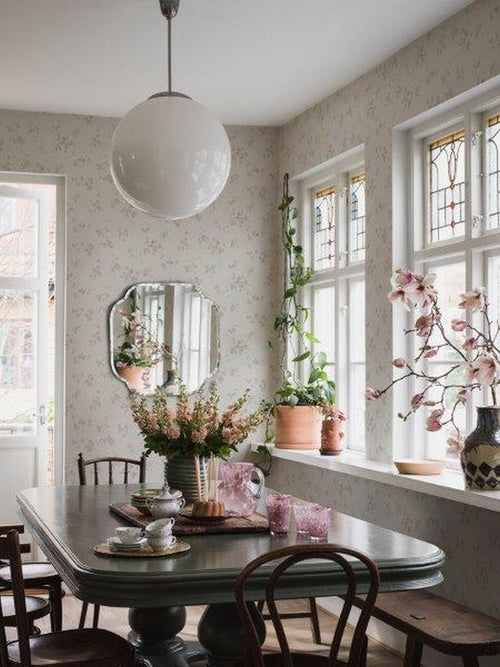 Borastapeter behang bloemen wit en roze - 53 cm x 10.05 m - 660264 - vtwonen shop