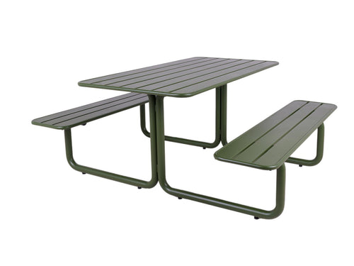 MaximaVida metalen picknicktafel Max olijfgroen - 150 cm - vtwonen shop