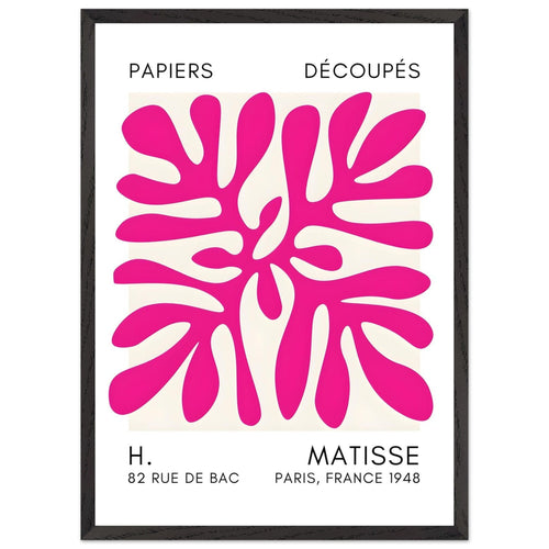 Artfulprints Poster met Lijst Matisse - Deep ocean pink   - 50x70 cm - Roze
