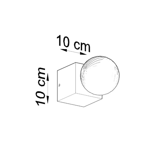 Sollux Lighting Wandlamp ARIZ naturel hout - 10x10x10cm