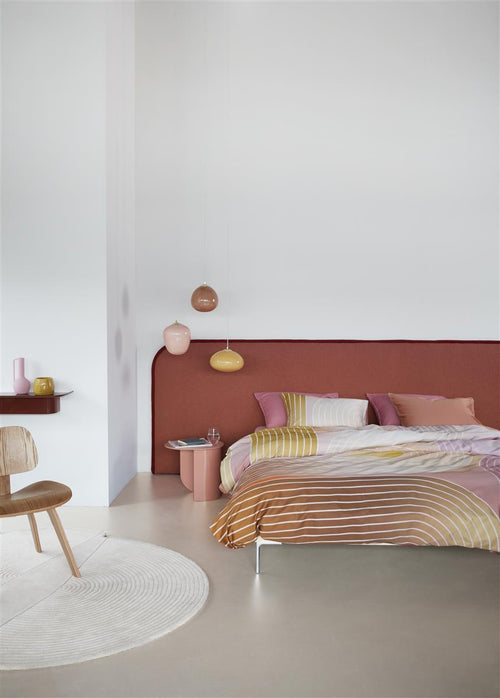 Beddinghouse Dutch Design Curves dekbedovertrek - Tweepersoons - 200x200/220 cm - Koraalrood - vtwonen shop