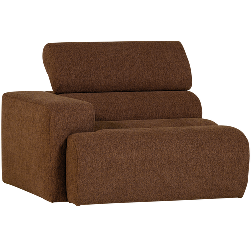 WOOOD 1-zits element bank arm links Novi - Polyester - Mokkabruin - 86x109x113 - vtwonen shop