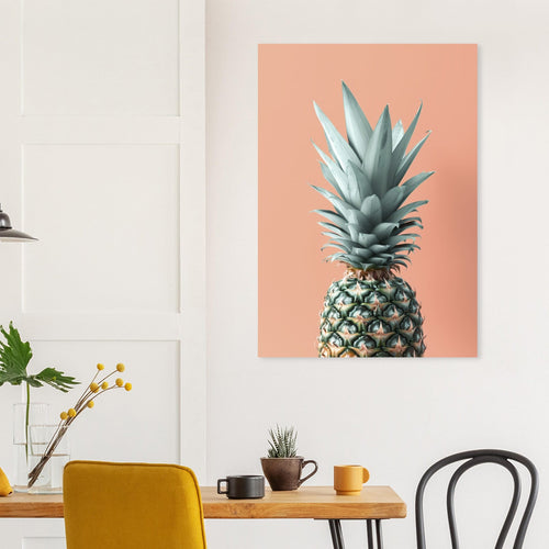 Artfulprints  Fruits - The pineapple portrait   poster A4 21x29.7 cm