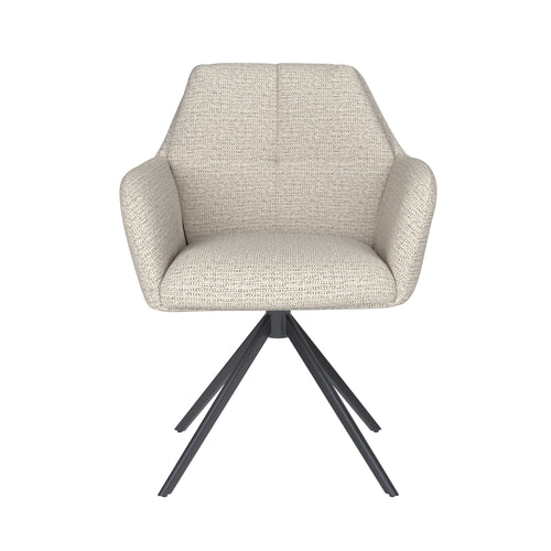 Housecraft Living Pete Eetkamerstoel Draaibaar Metaal Off-White - Beige