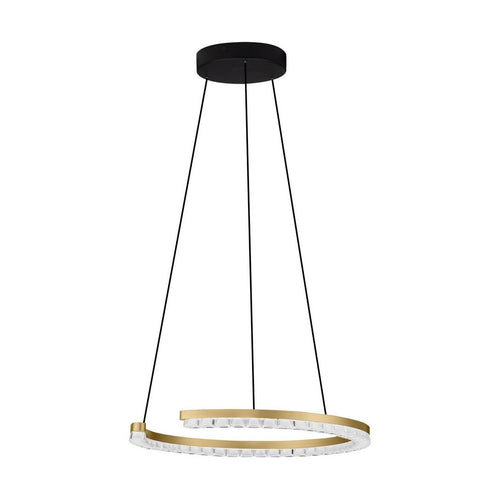 Nova Luce GREAMY Geïntegreerde LED-pendellamp, goudkleurig, Triac dimbaar, 21W, 1365lm, 3000K