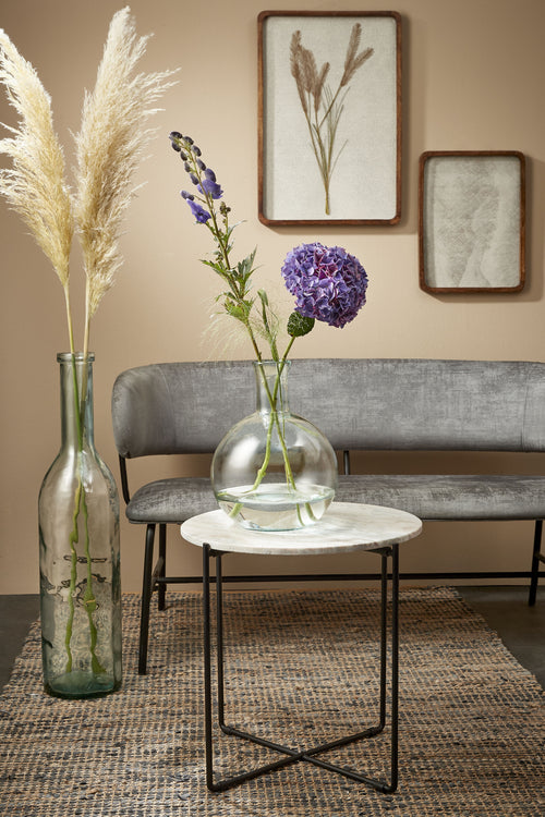 Mica Decorations Rioja Fles Vaas - H75 x Ø18 cm - Gerecycled Glas - Transparant - vtwonen shop