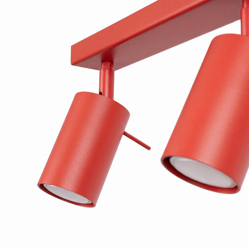 Sollux Lighting Plafondlamp RING 3L rood - 45x6x16cm