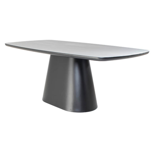 Giga Meubel Eettafel Moya - Deens Ovaal Zwart Hout - 200x100x76cm - vtwonen shop