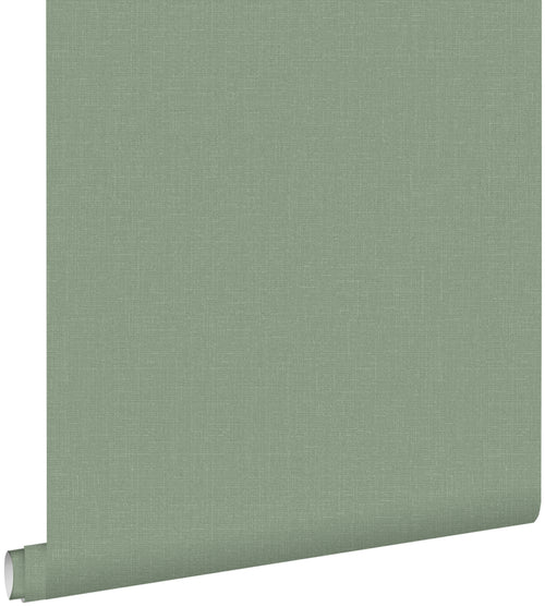 ESTAhome behang linnenstructuur jade groen - 53 cm x 10.05 m - 148745
