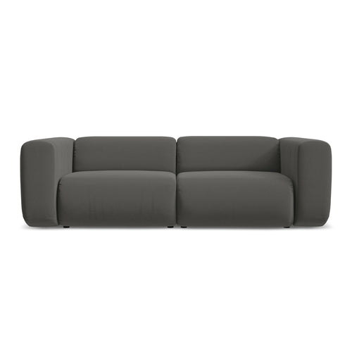 LaMiaSofa 3-zits bank Bari - velours - staal - 228x89x70