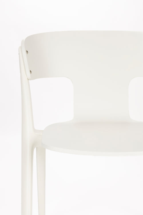 Zuiver Horizon Tuinstoelen stapelbaar Kunststof Off-White - Set van 4 - vtwonen shop