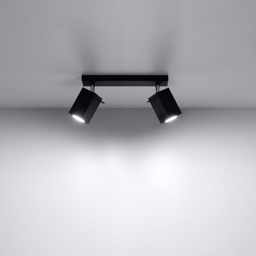 Sollux Lighting Plafondlamp MERIDA 2 zwart - 30x6x16cm