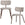 WOOOD eetkamerstoelen Travis - Polyester - Off White - Set van 2