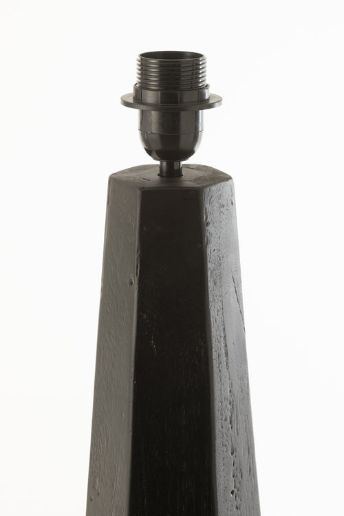 J-Line lampenvoet Octogonaal - hout - zwart - small