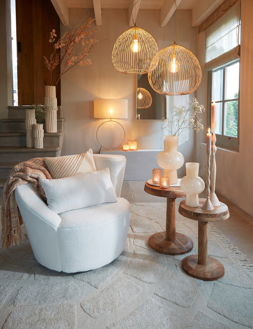 Light & Living hanglamp  - wit - 56x56x55 cm