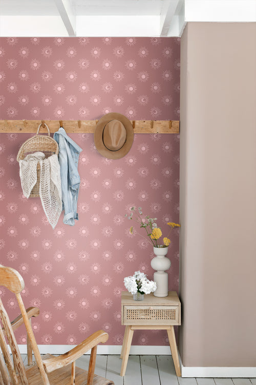 ESTAhome behang zonnetjes oudroze - 50 x 900 cm - 131776
