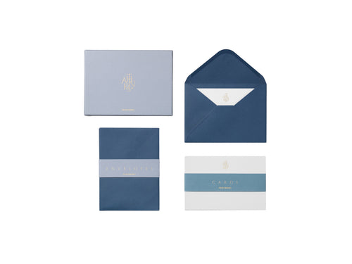 Printworks Kaart & enveloppe set - Thanks - Blauw
