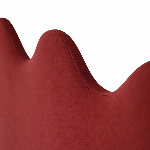 Gestoffeerd hoofdbord met golvende vorm 160x73,5 cm