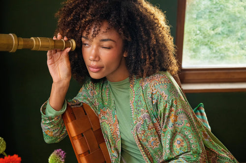 Pip Studio - Noa Kimono Dames - Jabali - Groen - XS - vtwonen shop