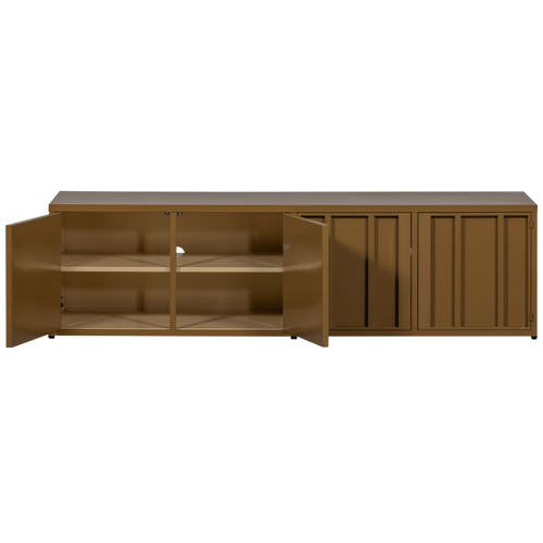 WOOOD tv-meubel Level - Metaal - Honinggeel - 44x160x44 - vtwonen shop