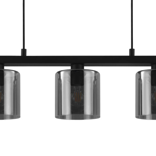 EGLO hanglamp Cadley - e27 - 121 cm - rookglas - smoke - zwart - vtwonen shop