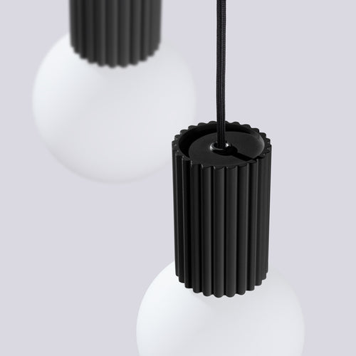 Sollux Lighting Hanglamp HALO 3P zwart - 25x25x125cm
