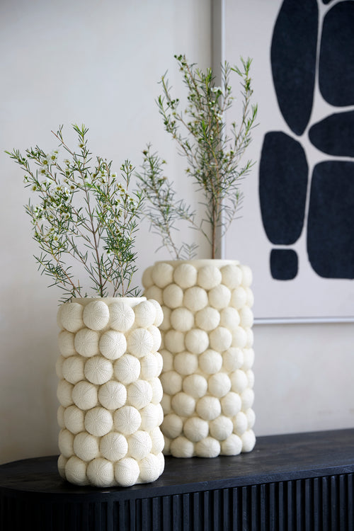 Light & Living vaas SEA URCHIN - Ø19x32.5cm - wit - vtwonen shop